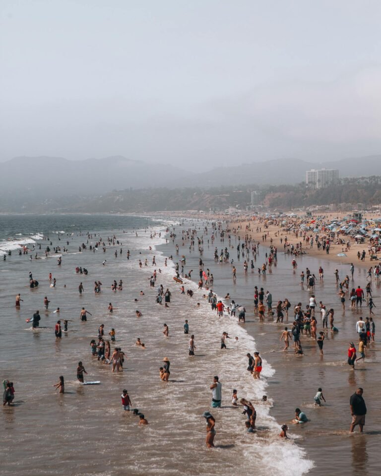 Tourists Enjoying the Beach